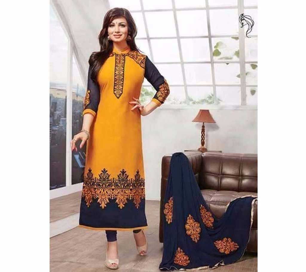 Semi stitched Georgette Three Piece Dress