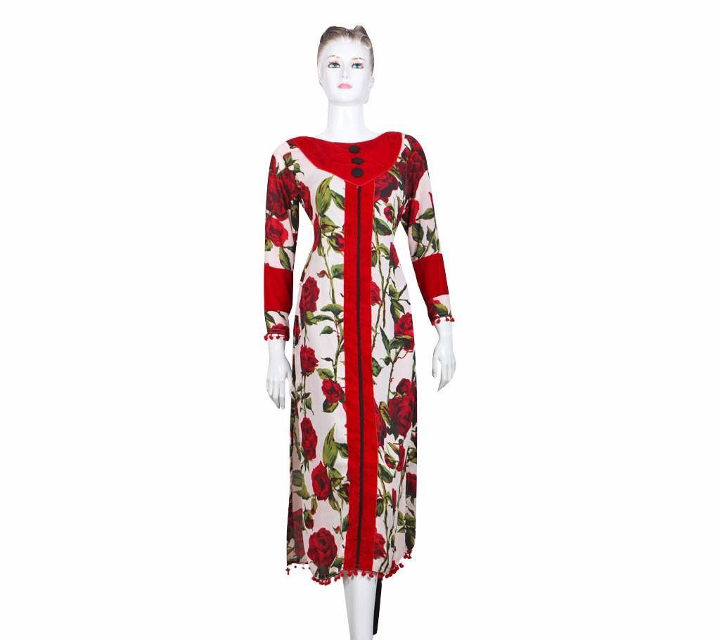 Rose printed georgettte kurti