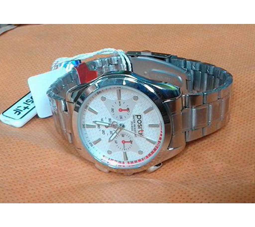 analogue dial Stainless steel gents watch