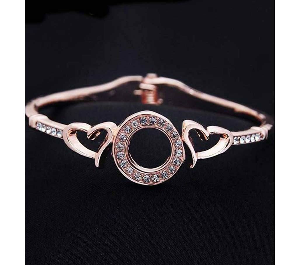 Gold plated stone setting bracelet 