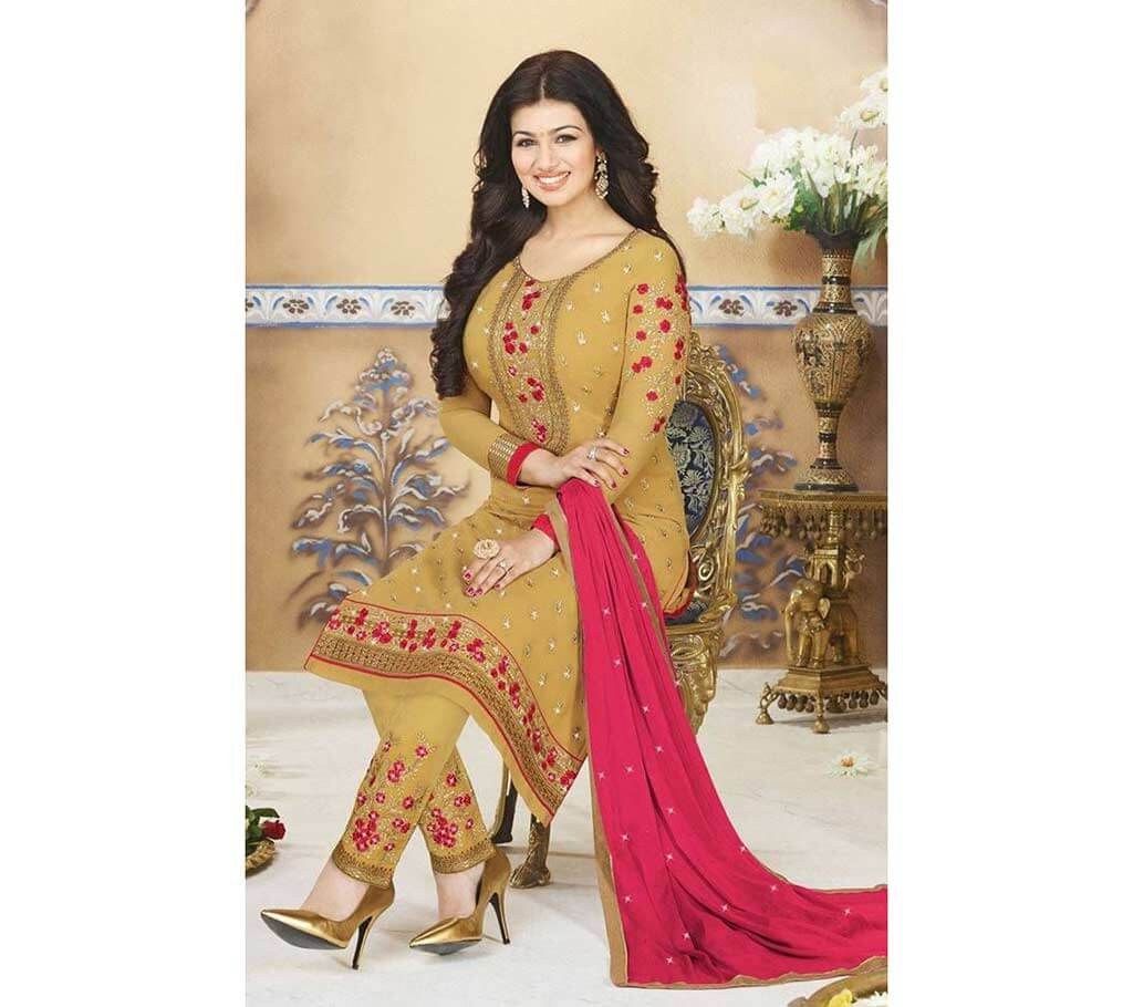 Semistitched indian replica georgette three pc