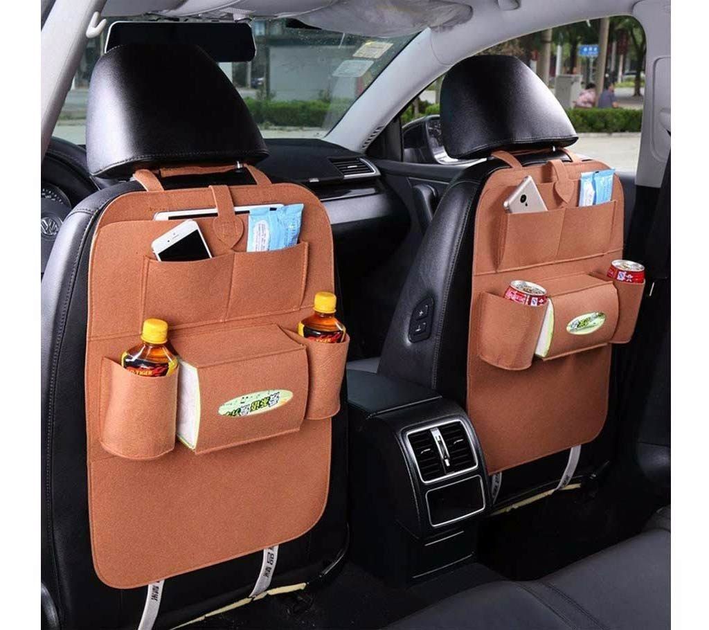 Car seat back organizer
