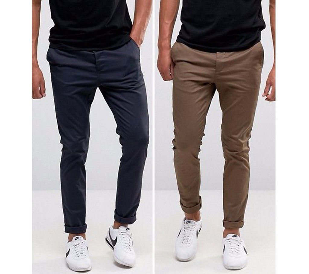 Cotton gents gabardine pants combo offer (2 pc)