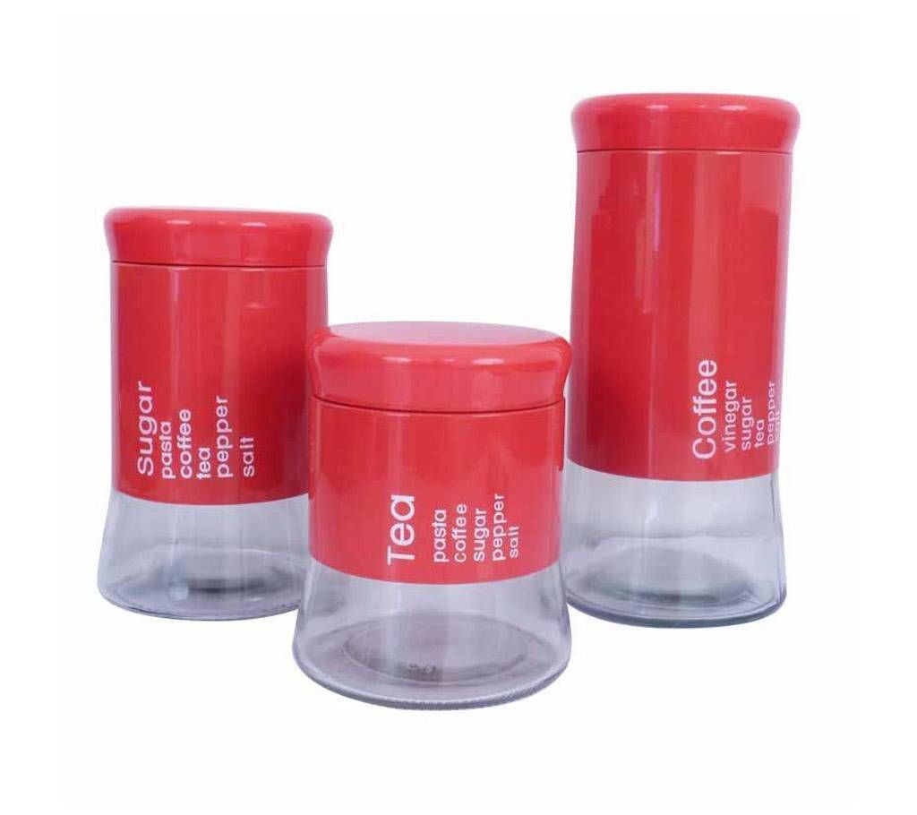 glass jar with metal casing 