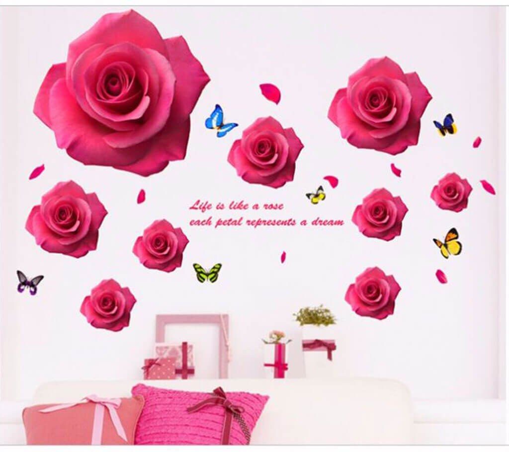 Floral Printed Wall Sticker 