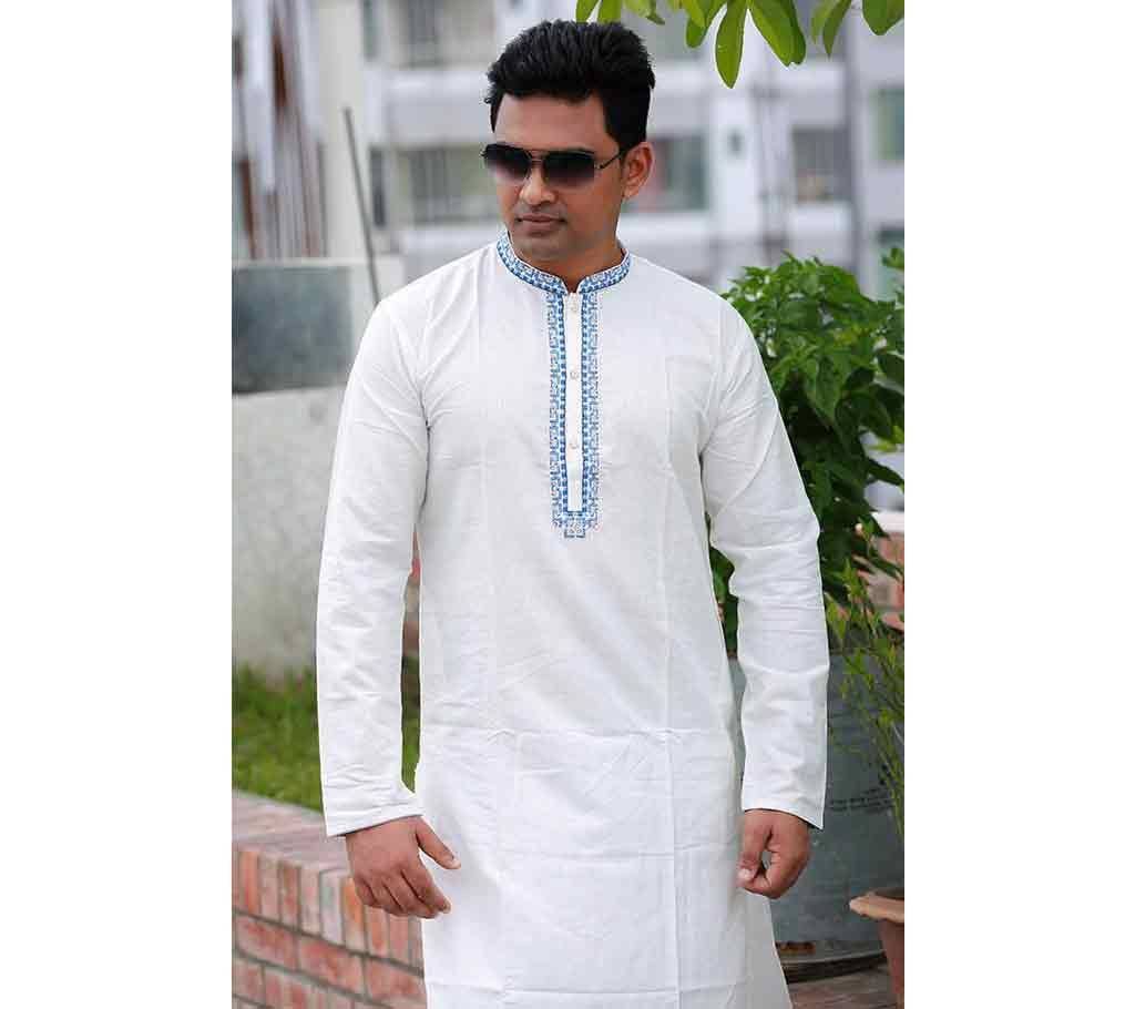 cotton semi long punjabi for men 