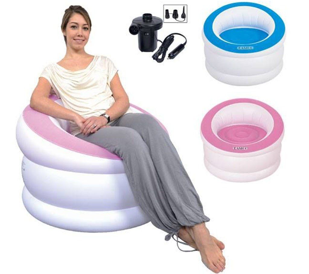 Inflatable Air Round Sofa with Pumper