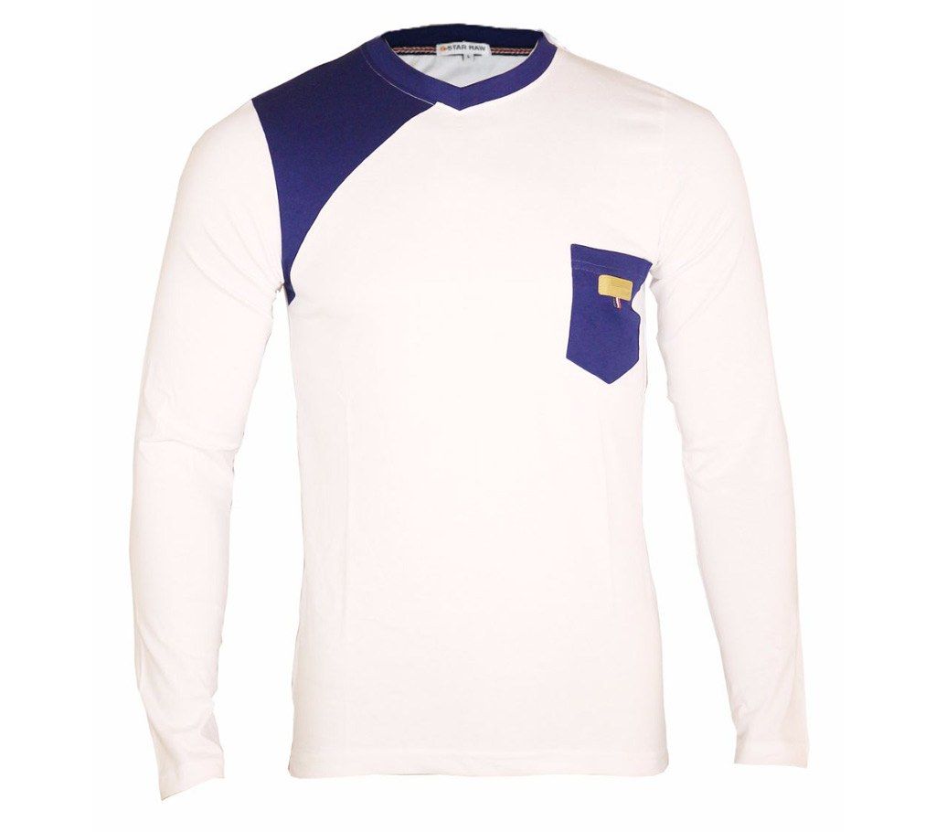 Full Sleeve V-Neck T-shirt For Gents  