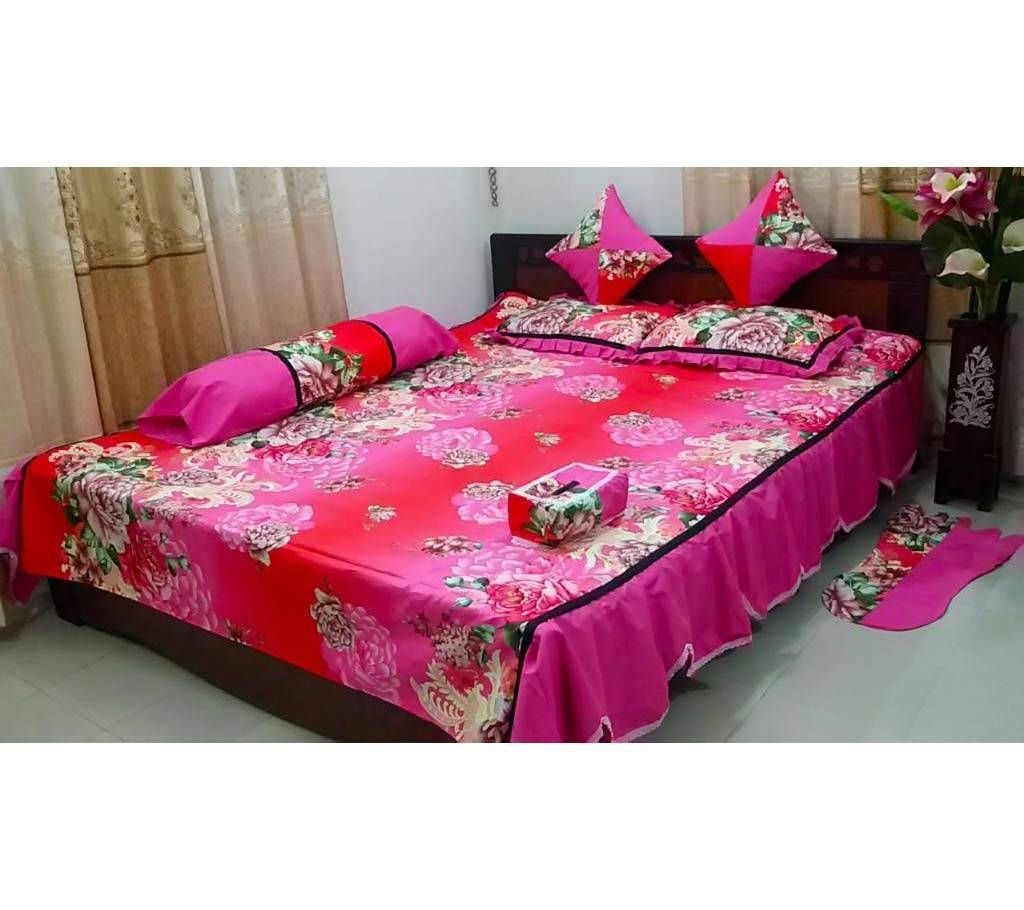 8pcs Luxuriousness Twill Double Size Bedsheet Set