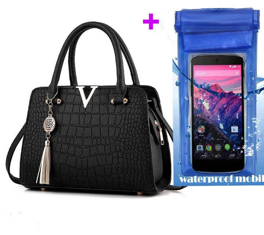 Imported Ladies Bag with mobile Bag