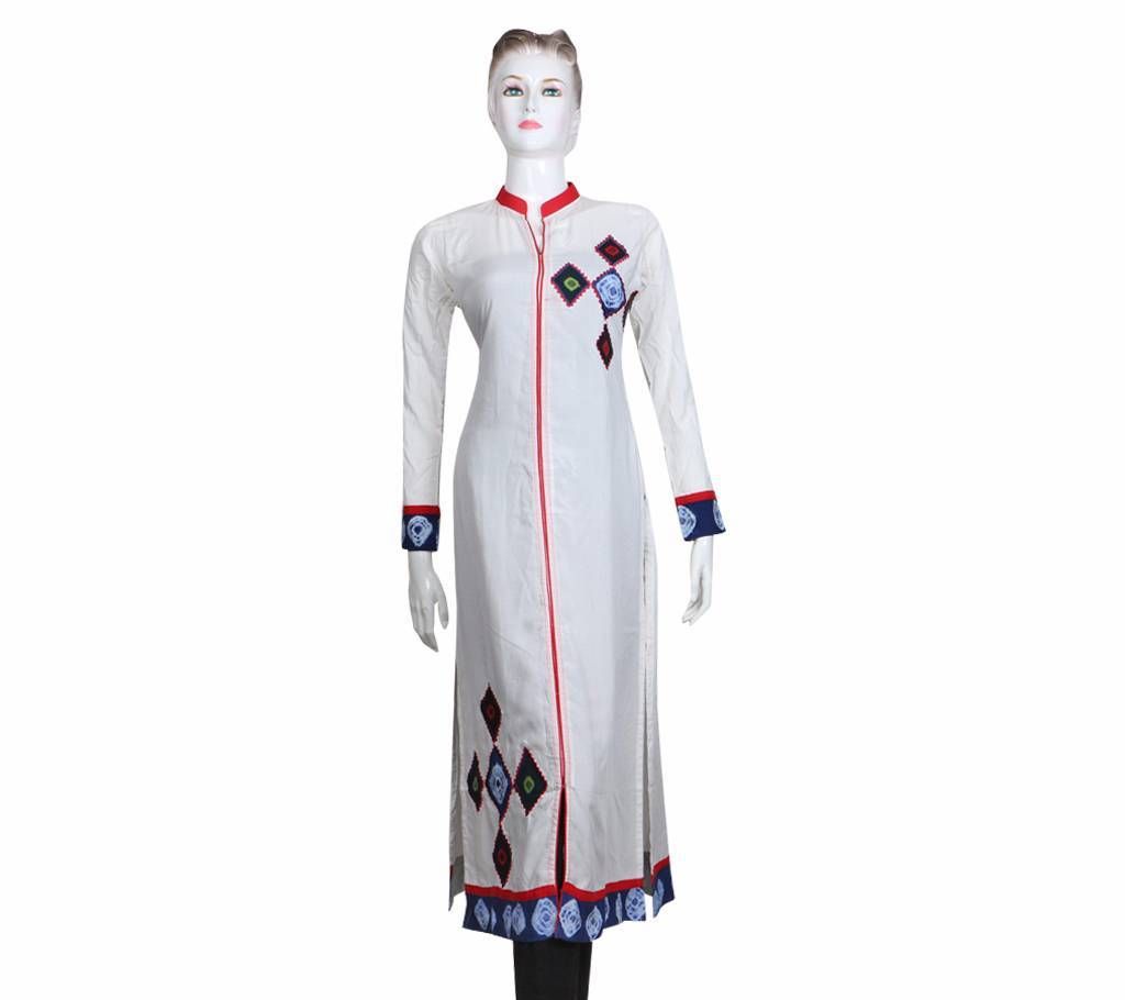 Batik printed aplic work kurti