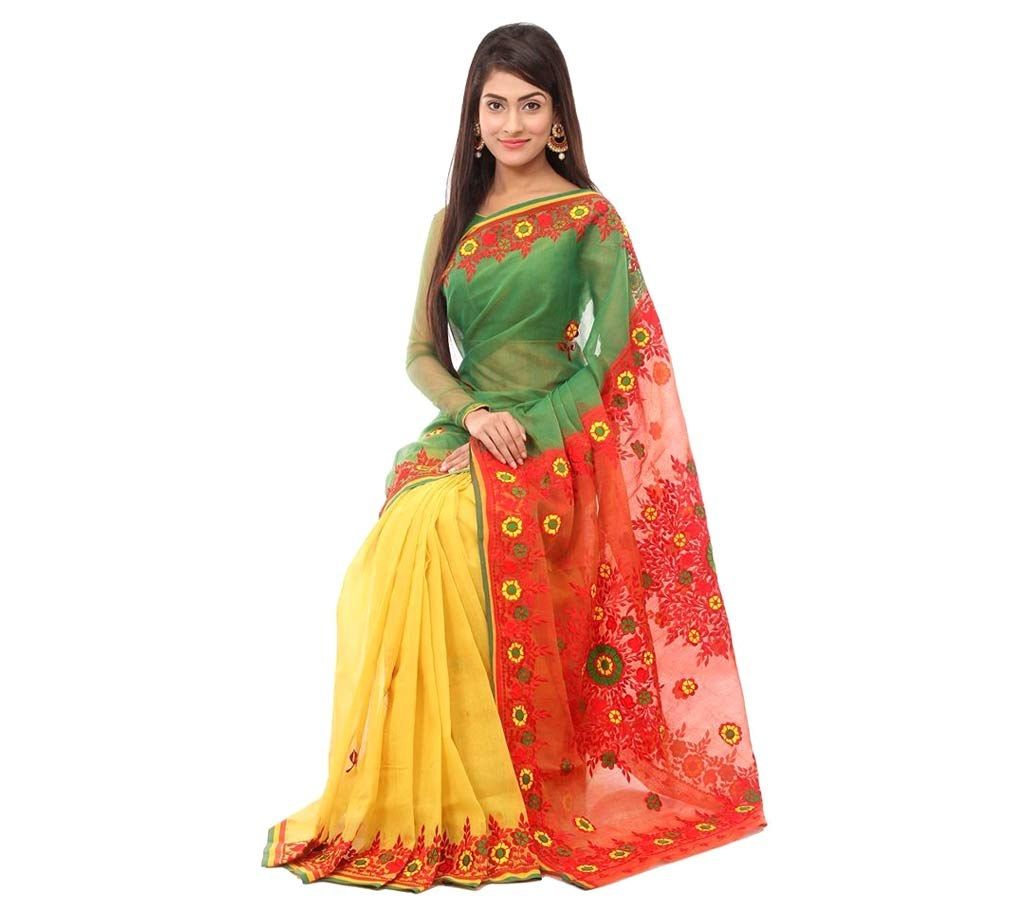 3 Shade Pure Muslin Silk sharee 