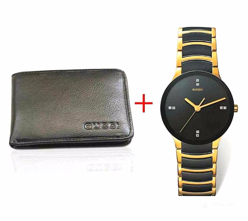 RADO Gents Watch (Copy) + Mens Wallet