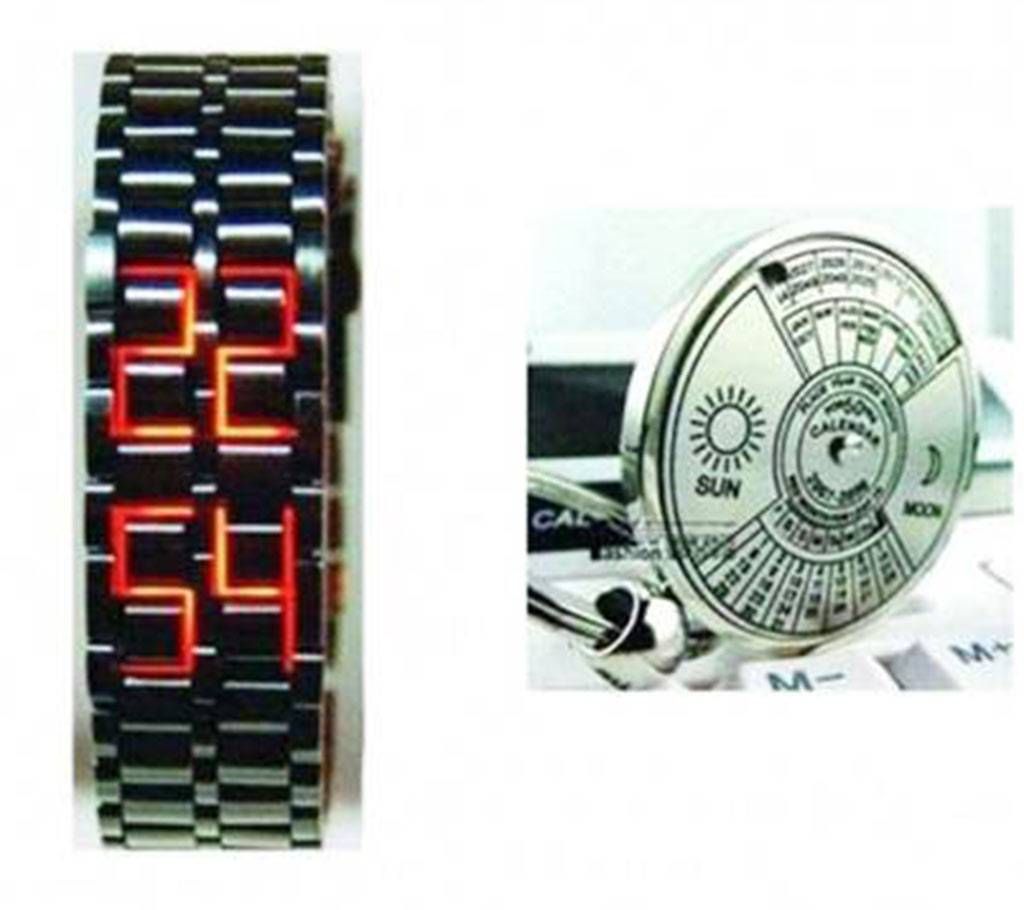 Combo of Samurai Wrist Watch & Calendar  