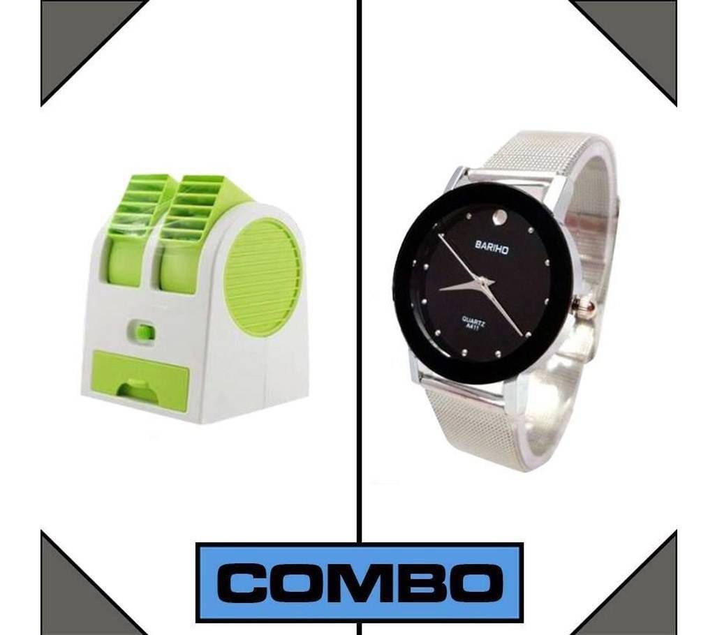 Bariho Ladies Watch+ Usb Mini Air Cooler Combo  