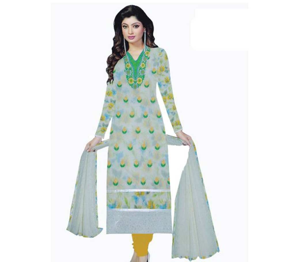 Unstithced Georgette Three Piece (Copy)