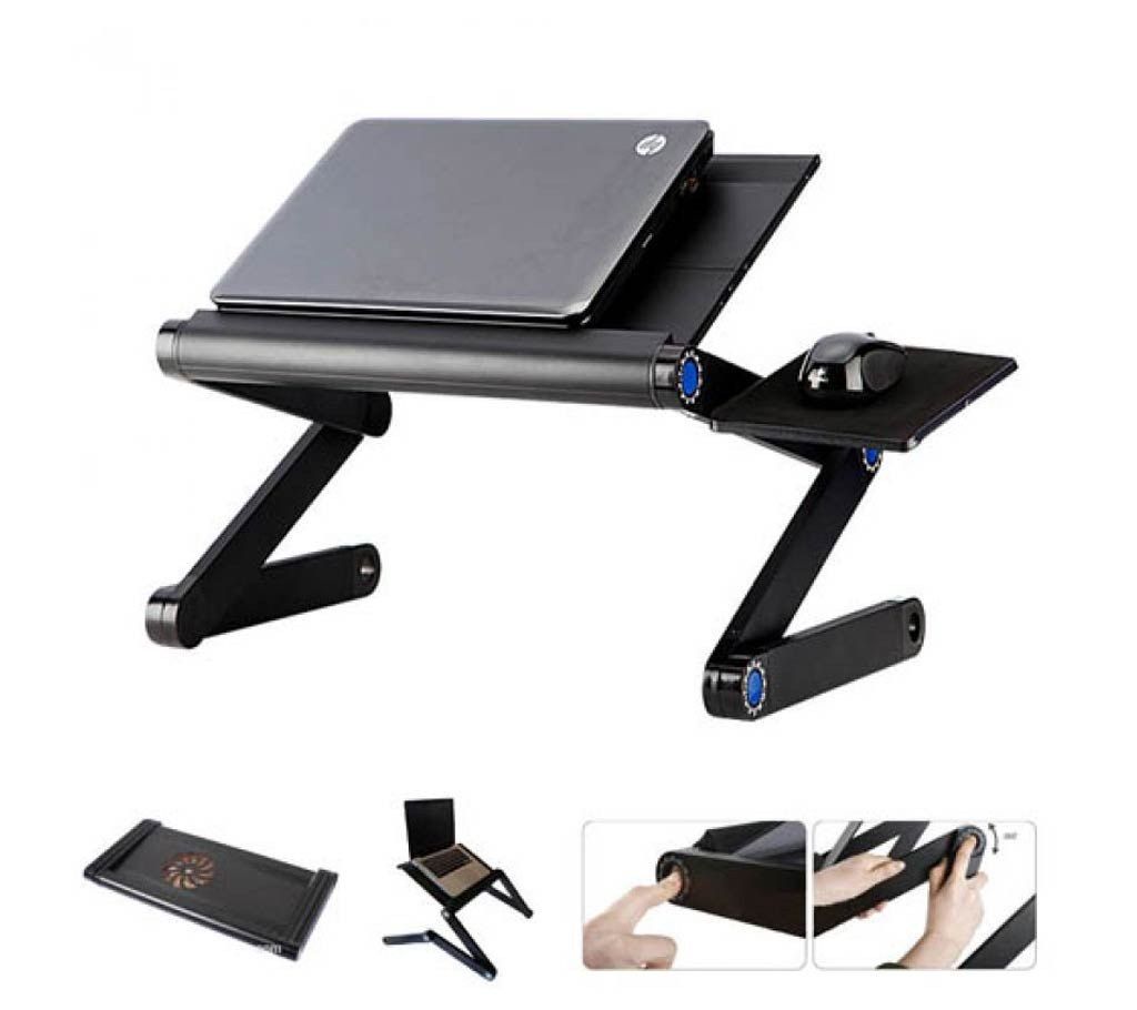 Portable laptop e-table with mouse pad 