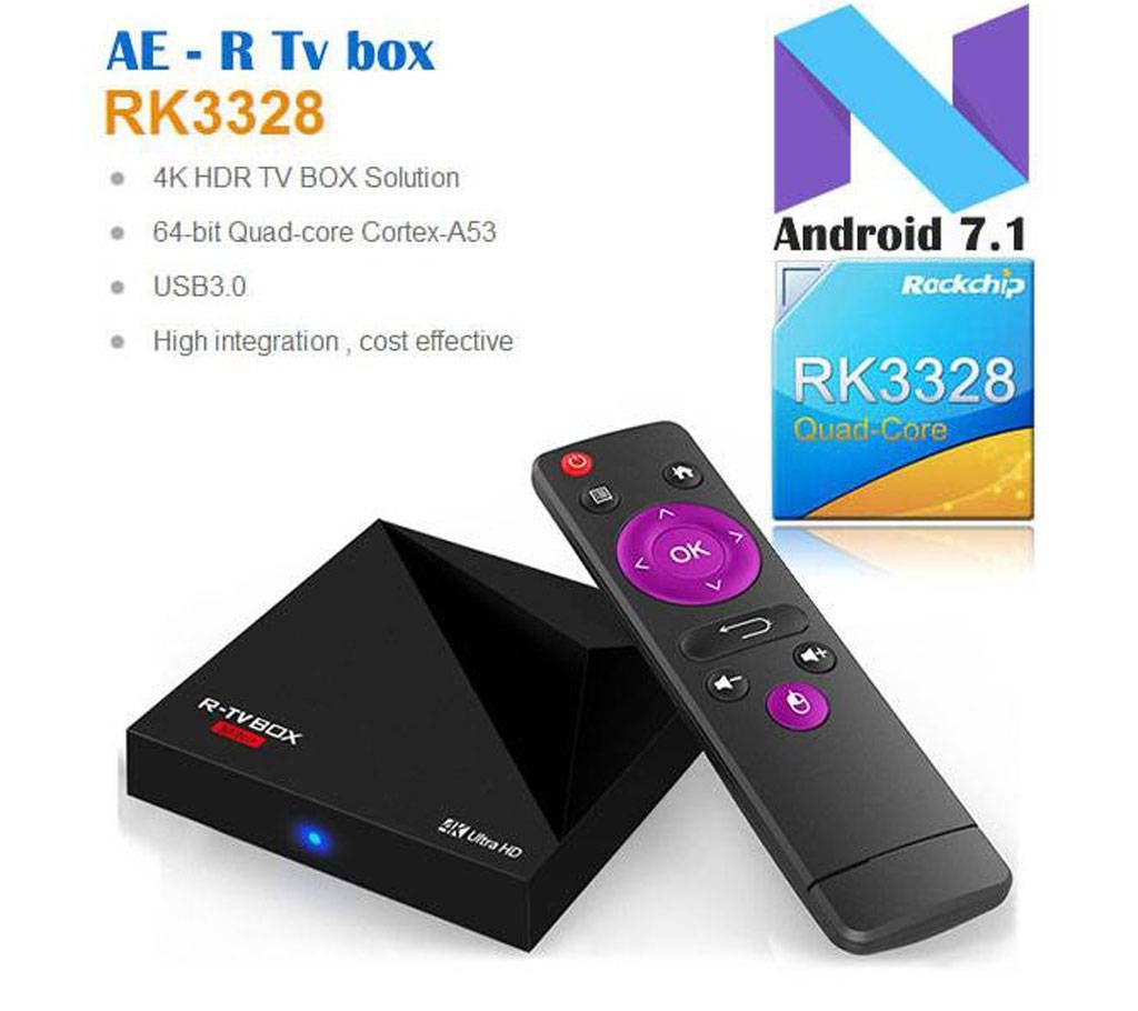 RK3328 Android 7.1 Quadcore R-TV BOX MINI+