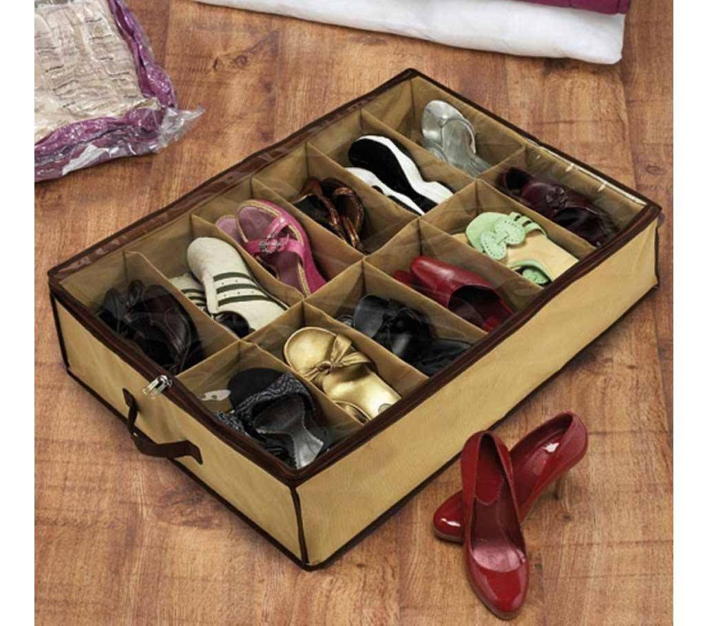 12 Shoes Closet Organizer Under Bed Store