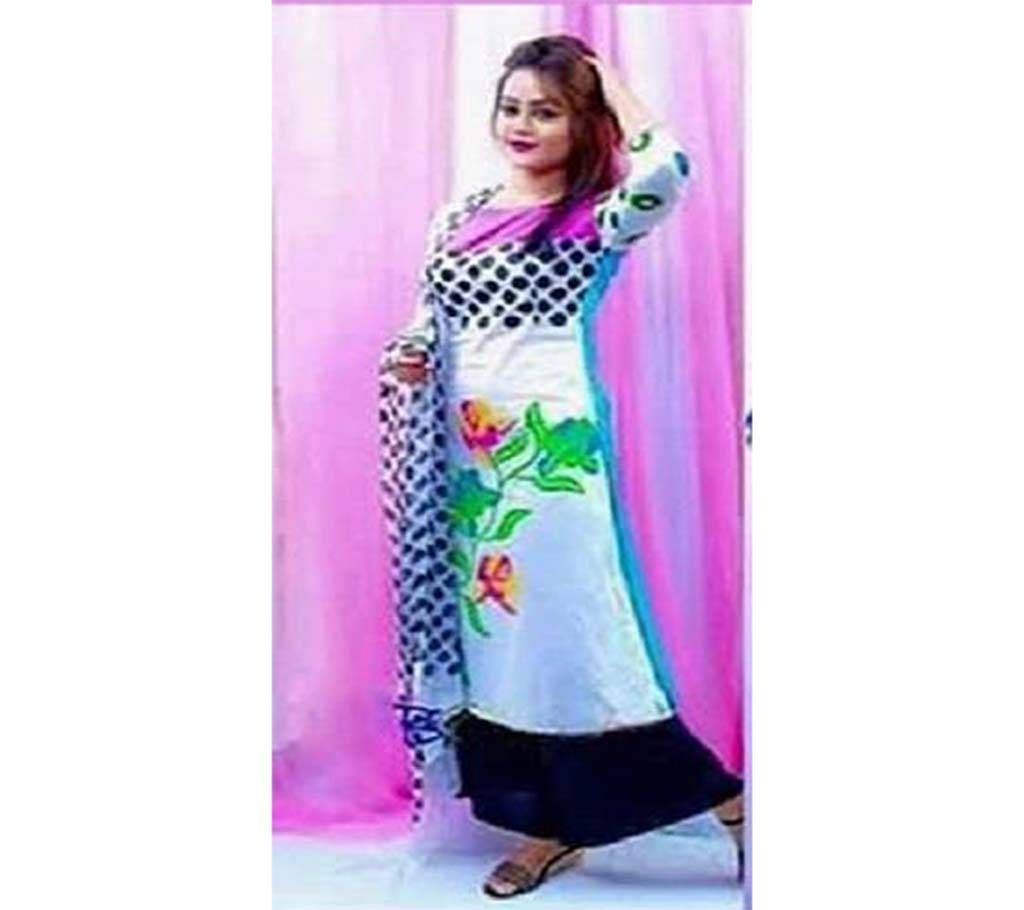Unstitched block printed Salwar Kameez - Copy