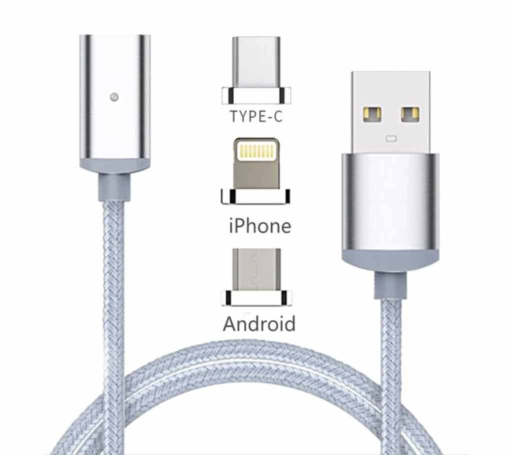 3 in 1 magnetic cable for apple, android