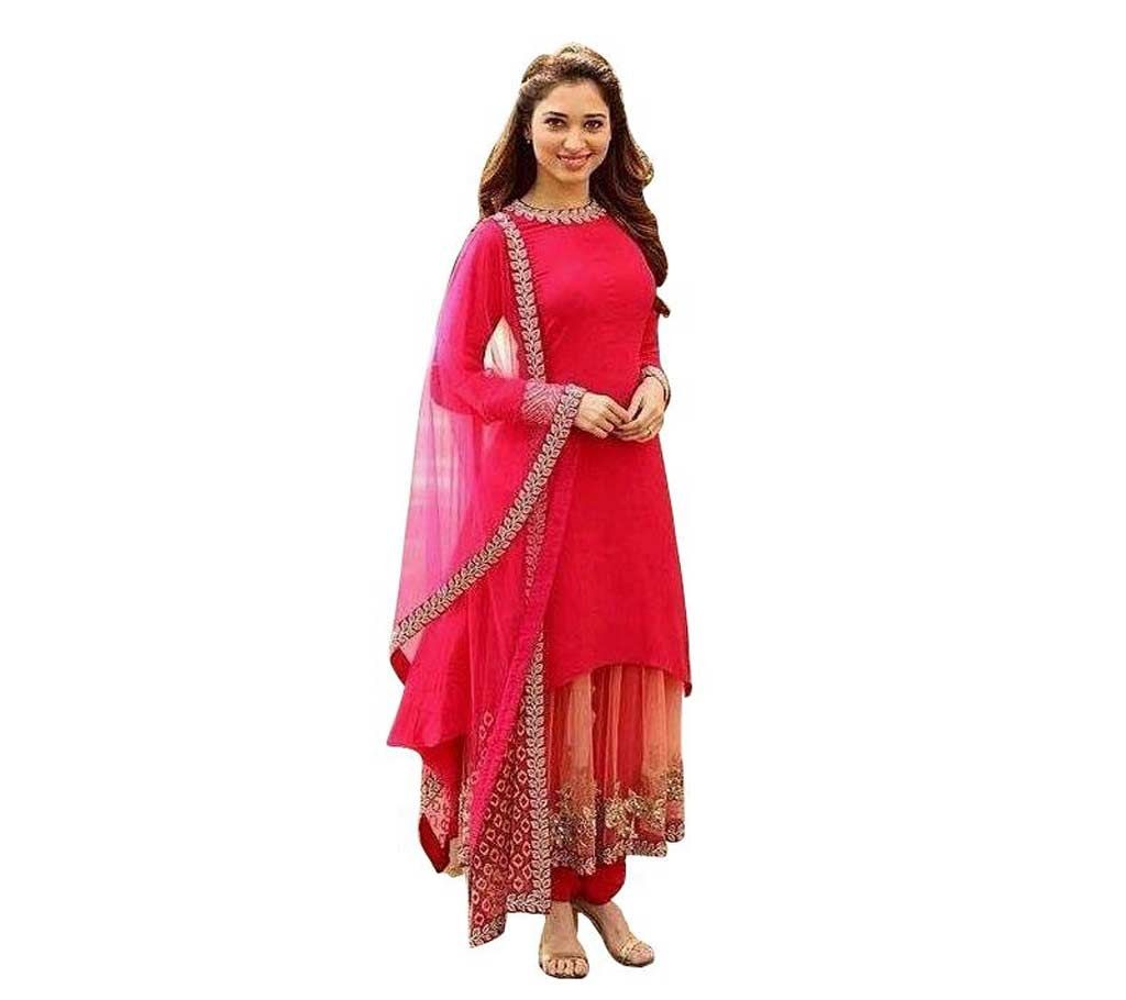 Unstithced Embroidery Georgette Three Piece (Copy)