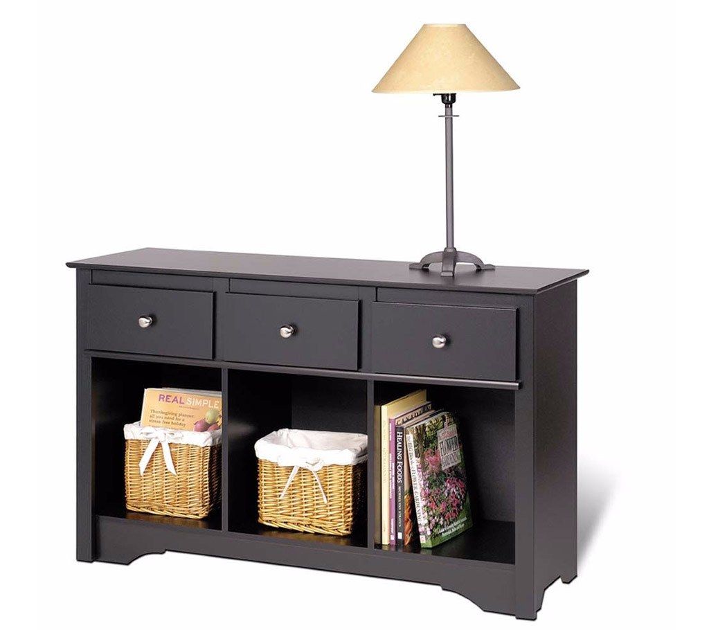 Wooden Attached Drawer Table Cum Shelf 