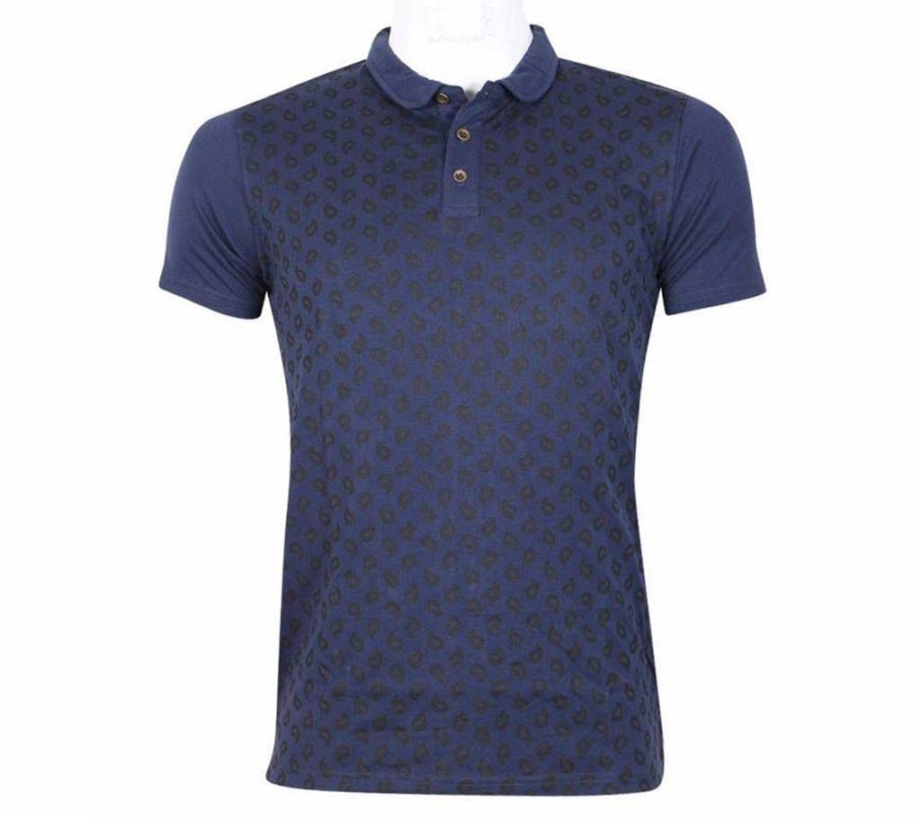 Men's Printed Single Jersey Polo Shirt