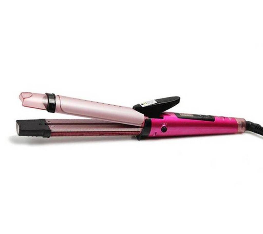 Kemei 2 In 1 Professional Hair Straightener