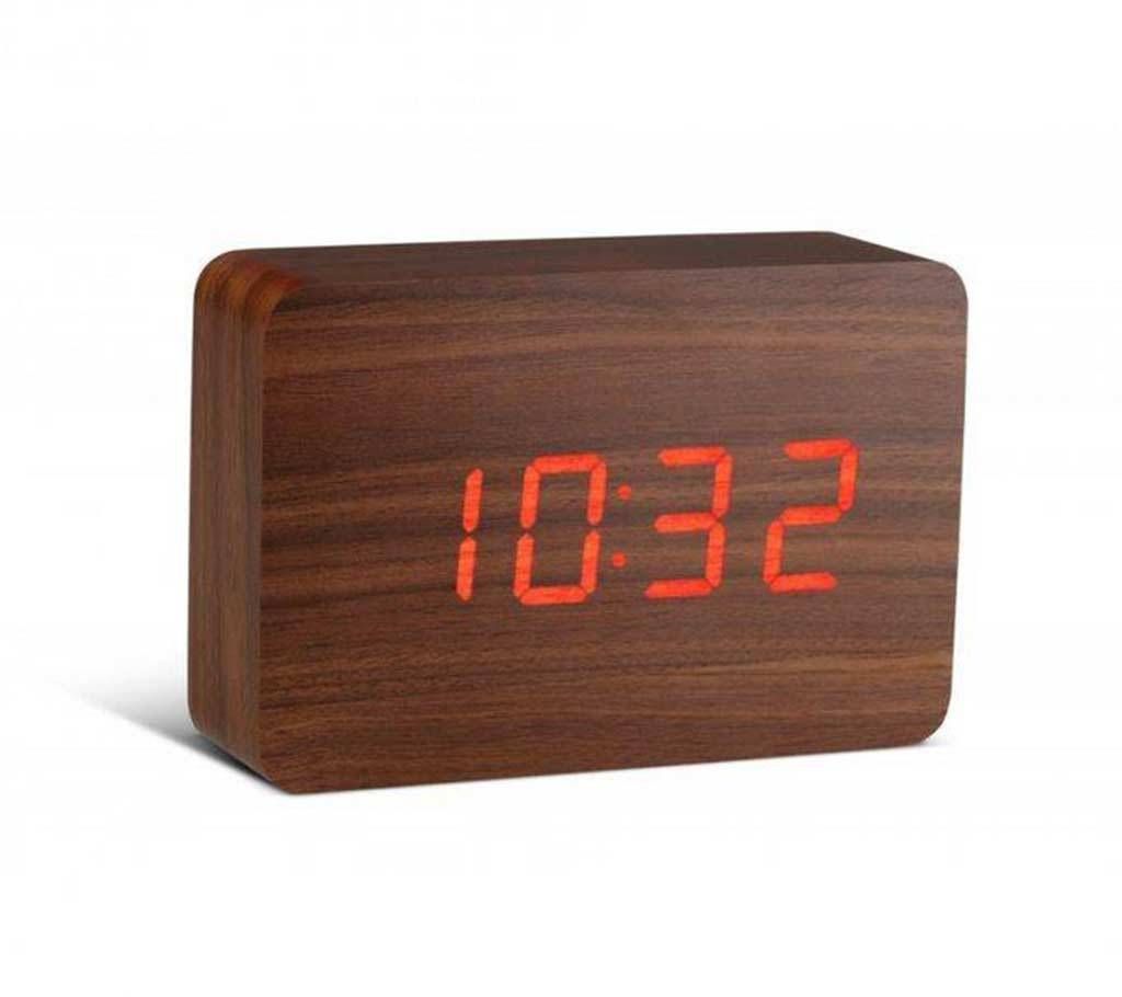 Digital Table Clock - Wooden
