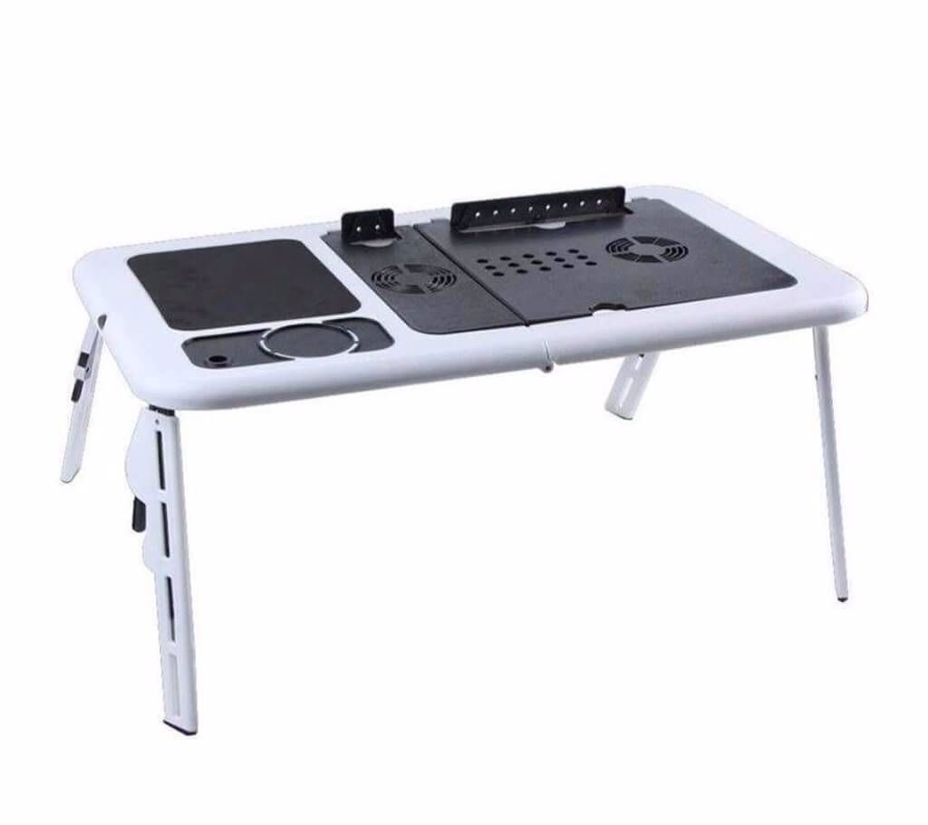Foldable laptop table with cooler 