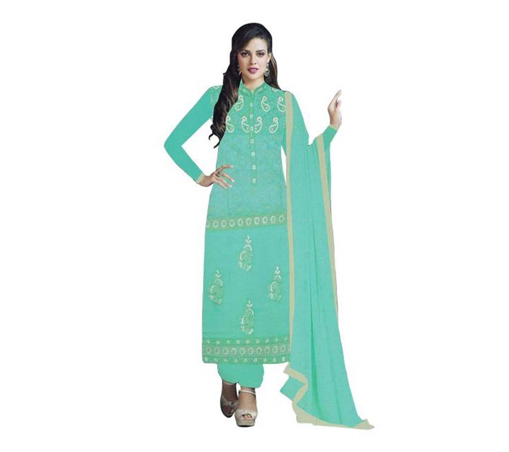 Unstithced Soft Embroidery Georgette Three Piece (Copy)