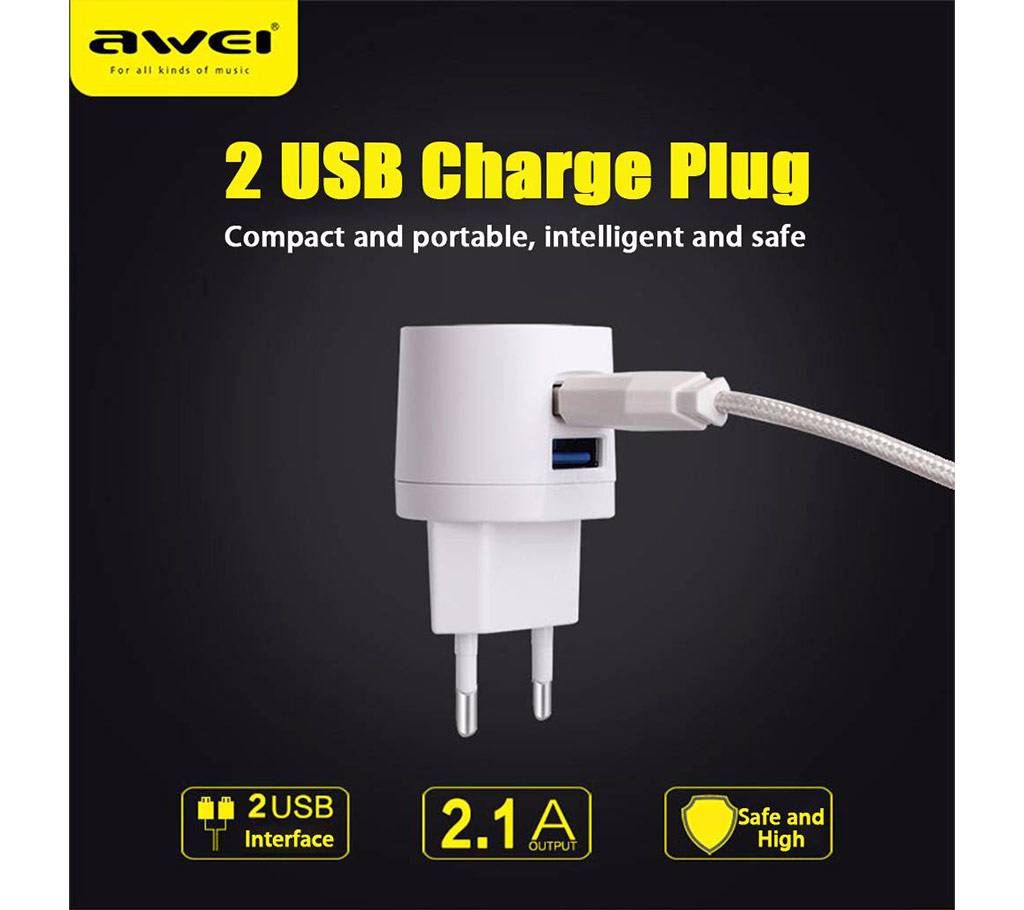 Awei C - 900 Double USB Charger Adapter