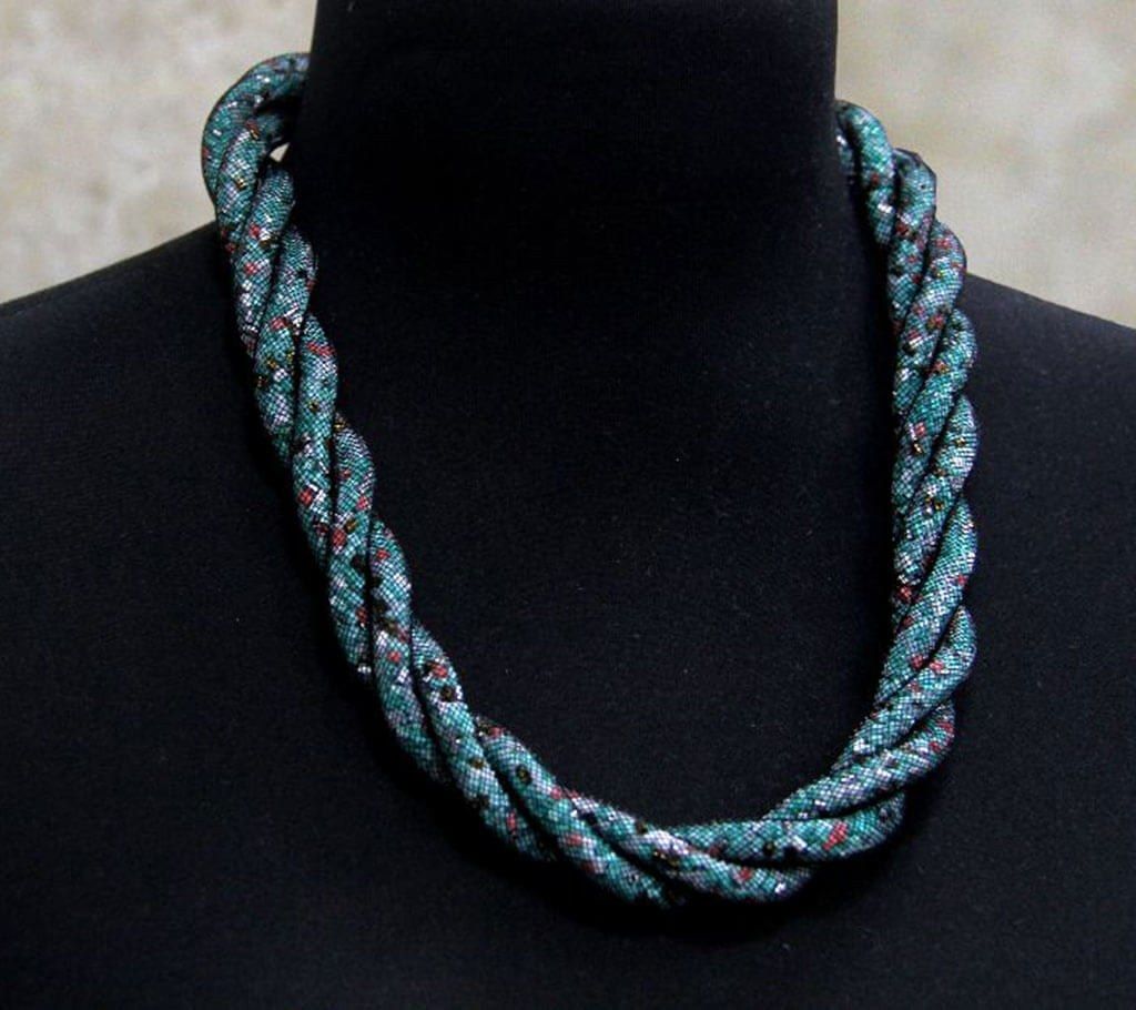 Blue Braid Style Necklace