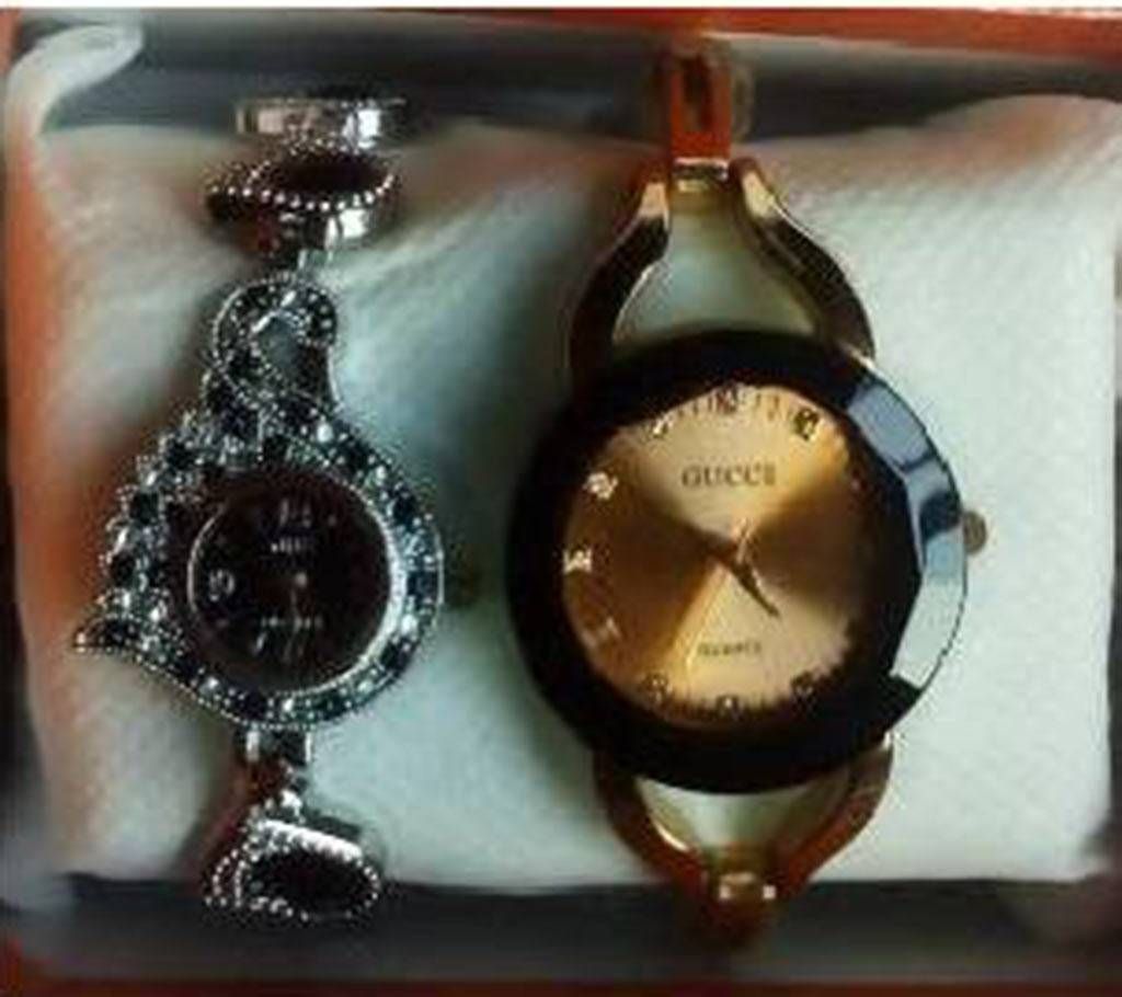 Peacock + Gucci Ladies Wrist Watch - Combo