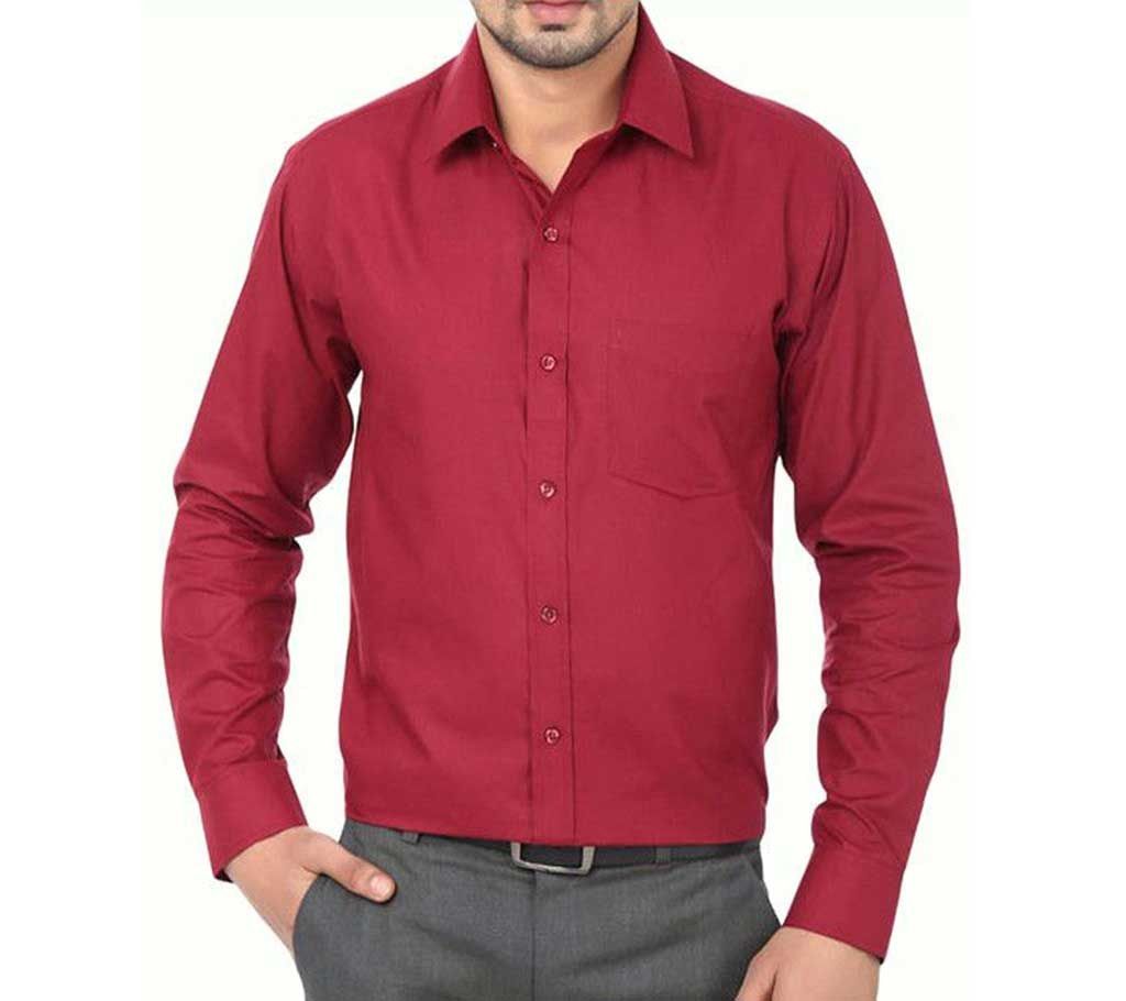 Gents Full Sleeve Formal Shirt (Red)