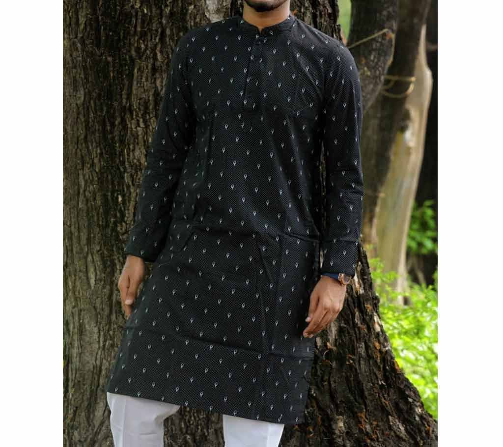 gents semi long cotton punjabi 