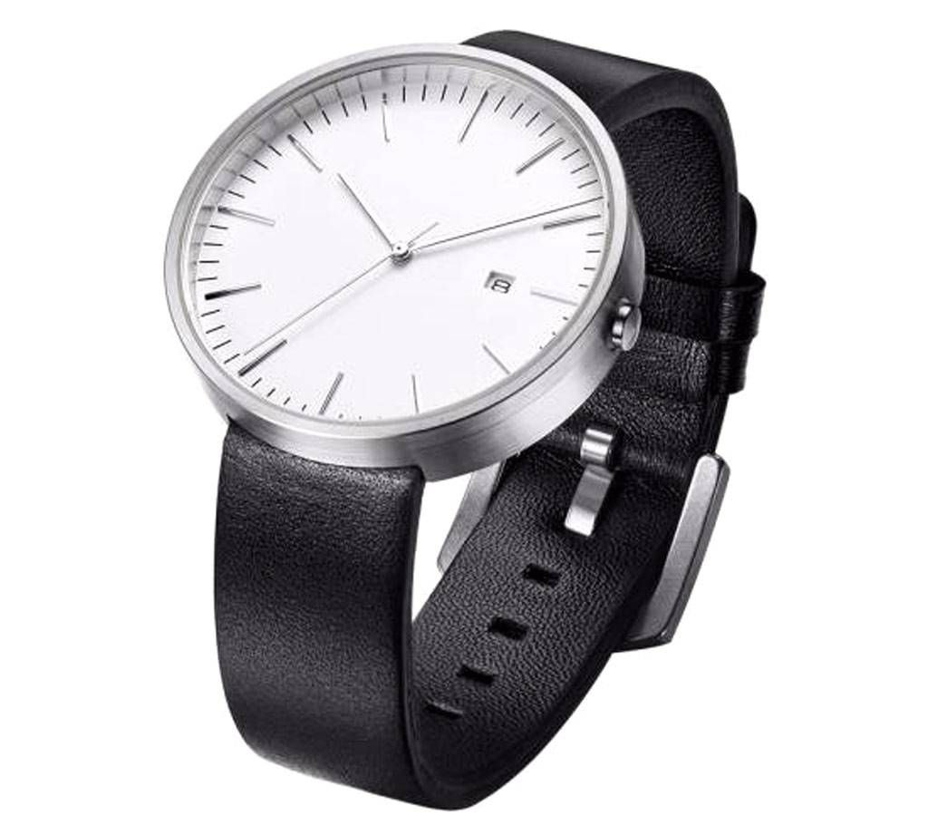 Break Genuine Leather Watch with Free Polo Shirt