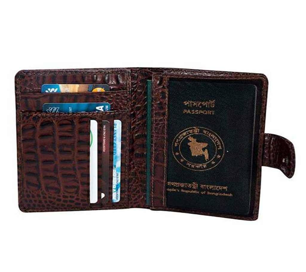 Crocodile Leather Passport Cover Holder