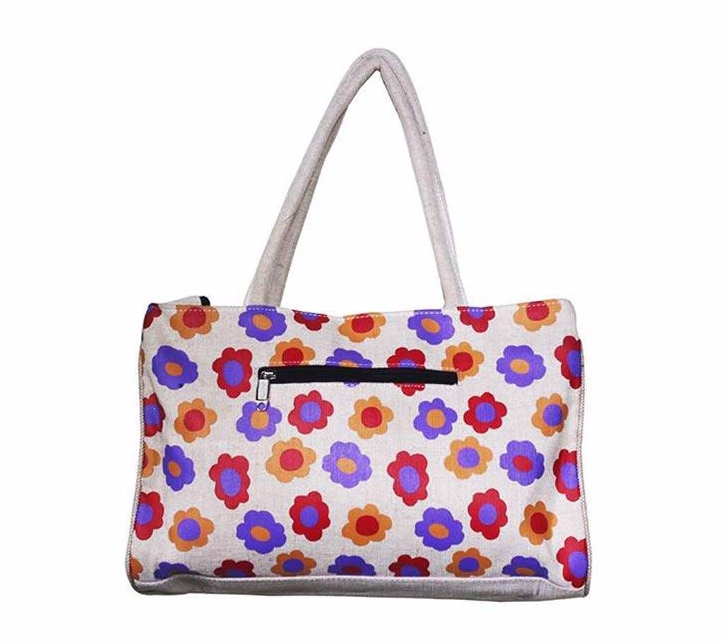 Jute Cotton Screen Print Bag