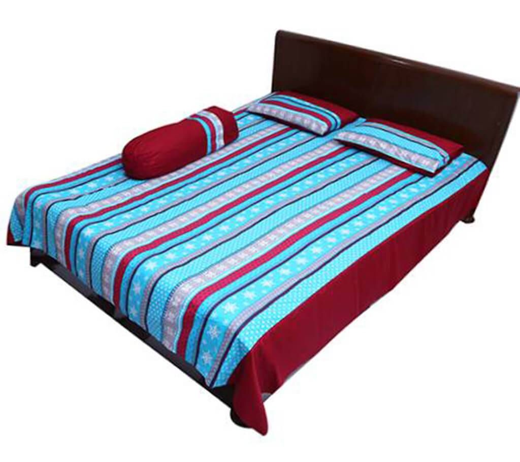 Double Size Twill Cotton Bed Sheet Set of 4 Pieces