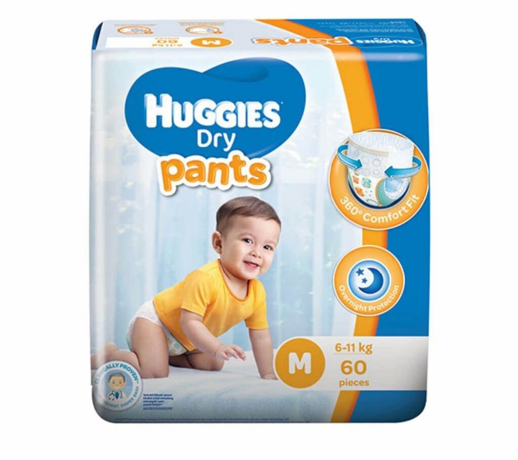 Huggies Dry Pants- M (6-11kg)- 60pcs