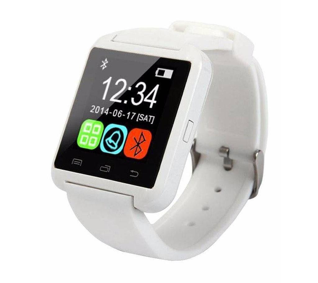 Q2B white smart watch- simless 