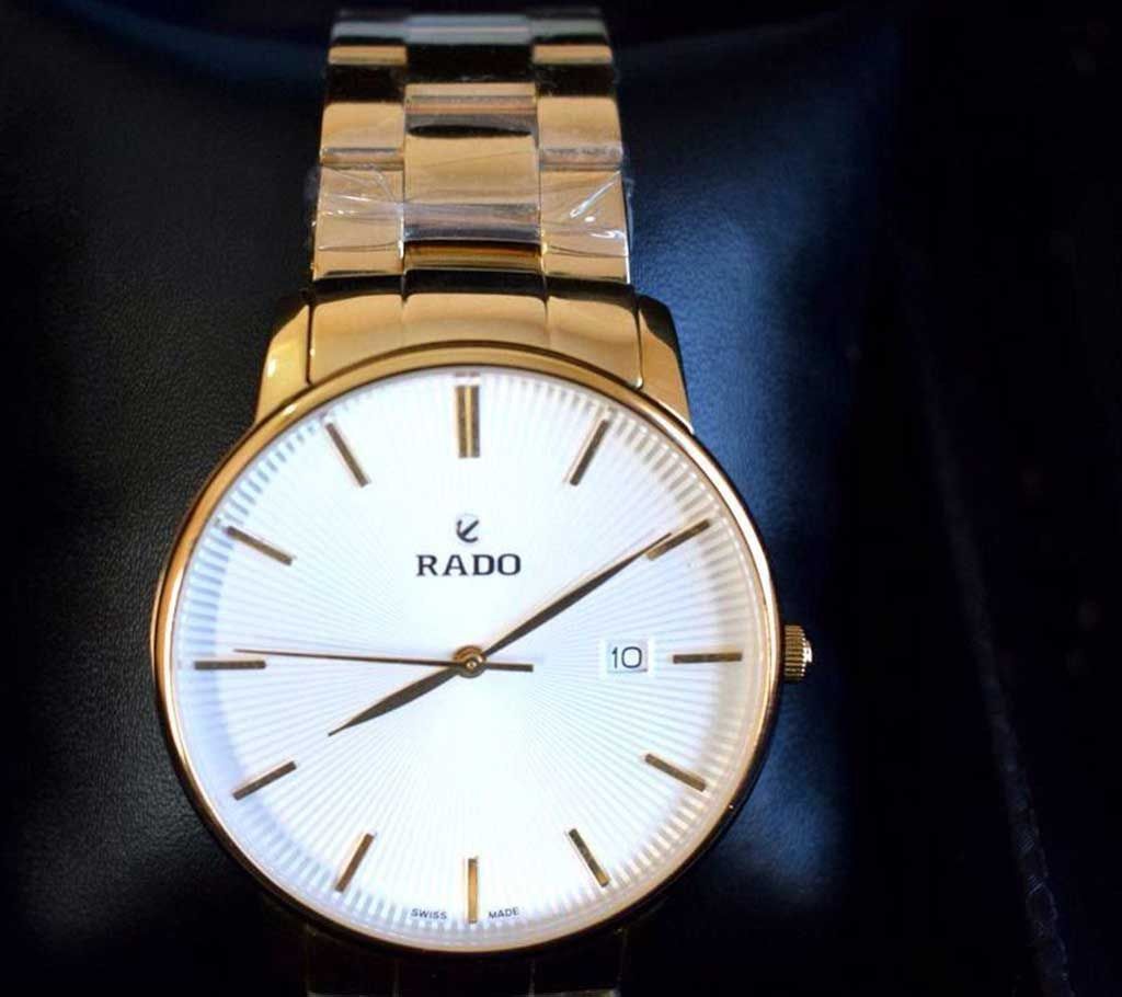 Rado White Dial Golden Watch (Copy)