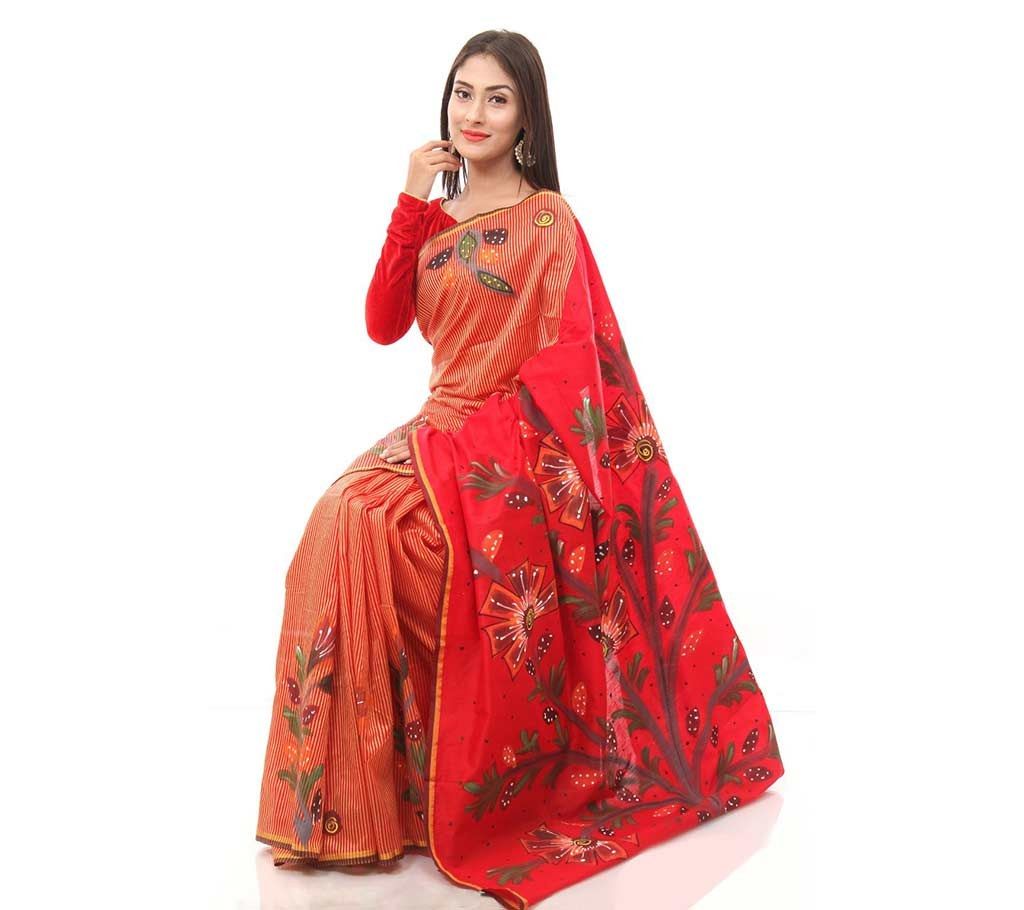 Hand Print Silk sharee
