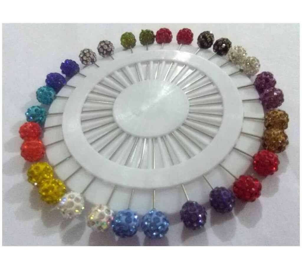 Stone setting hijab pin 30 pc