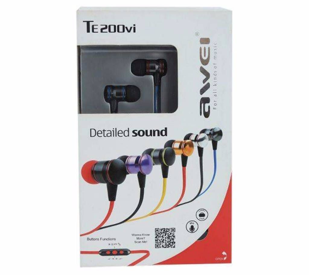 Awei TE 200vi In Ear Headphone - Black
