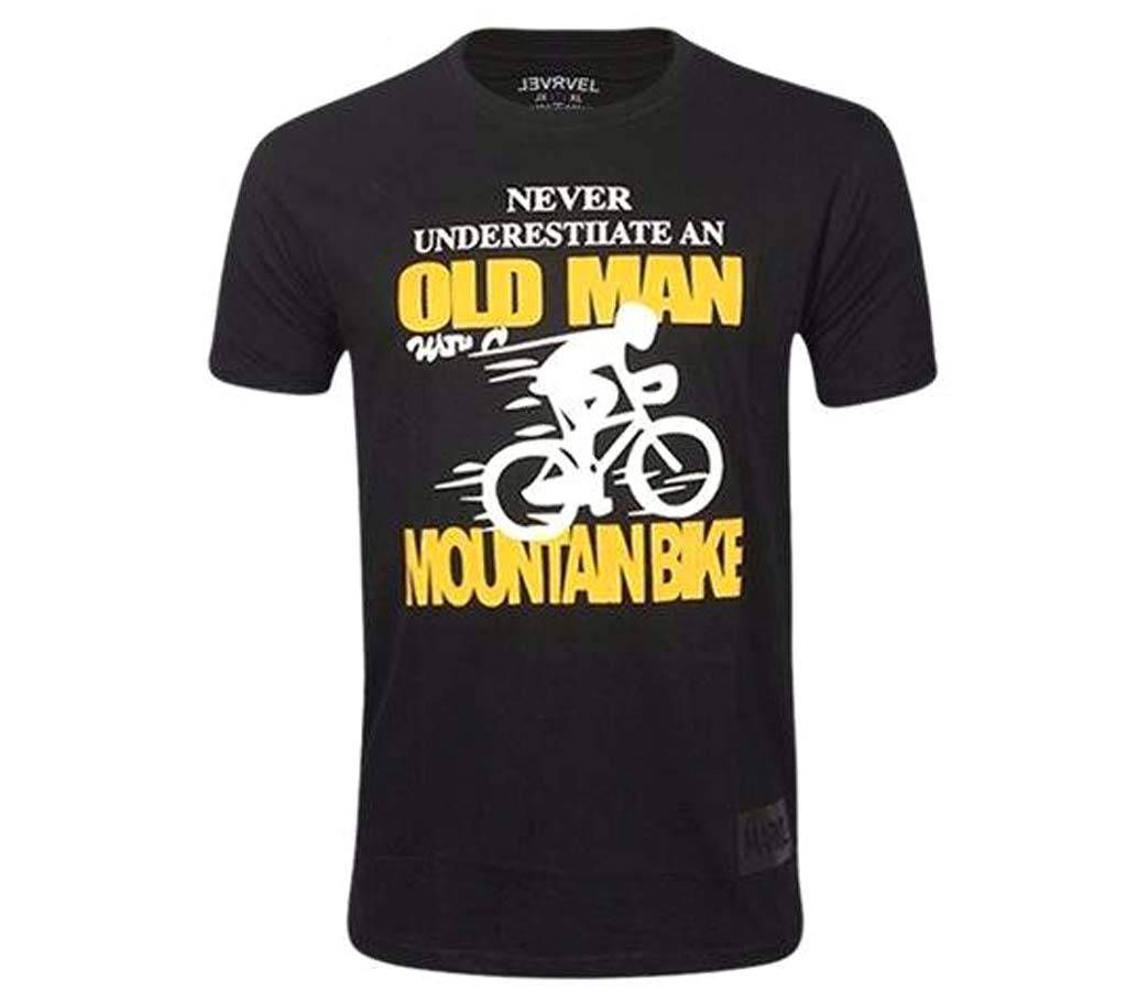 Old Man Mountain Bike printed t-shirt for men