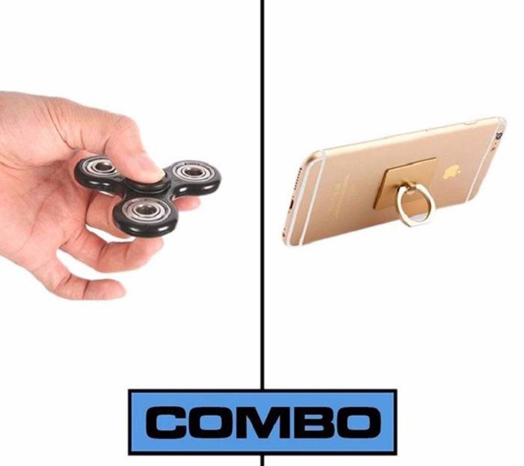 Fidget Spinner+Mobile Phone Ring Combo Offer 