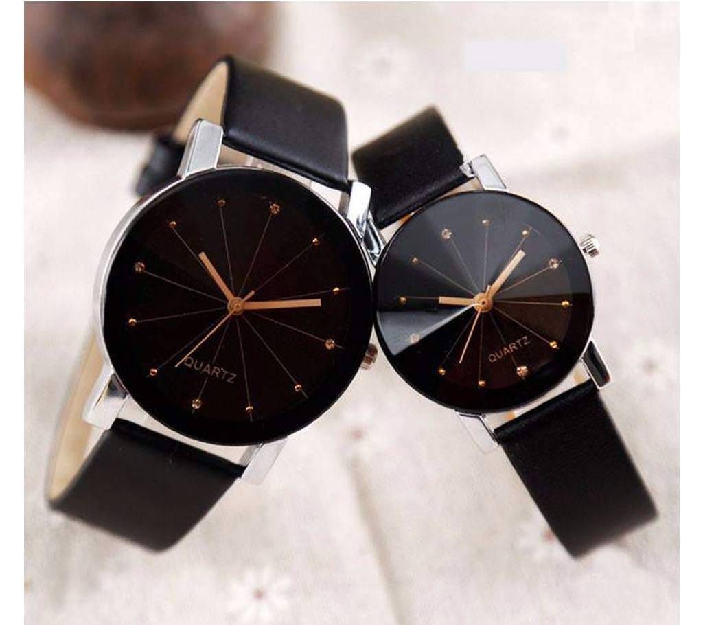 analogue display couple watch 